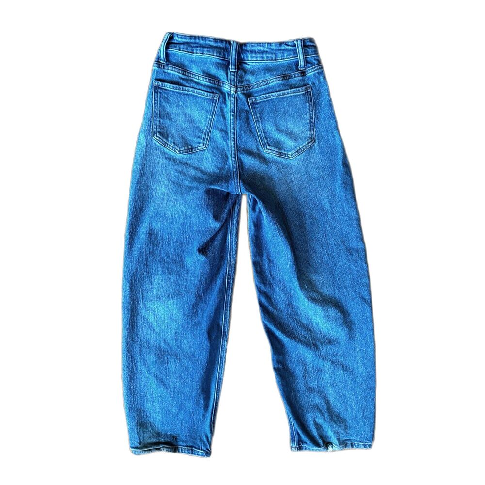 QUINCE Blue Bella Stretch Barrel Denim Jeans Pants Trousers Women's Size 26 - Picture 6 of 12